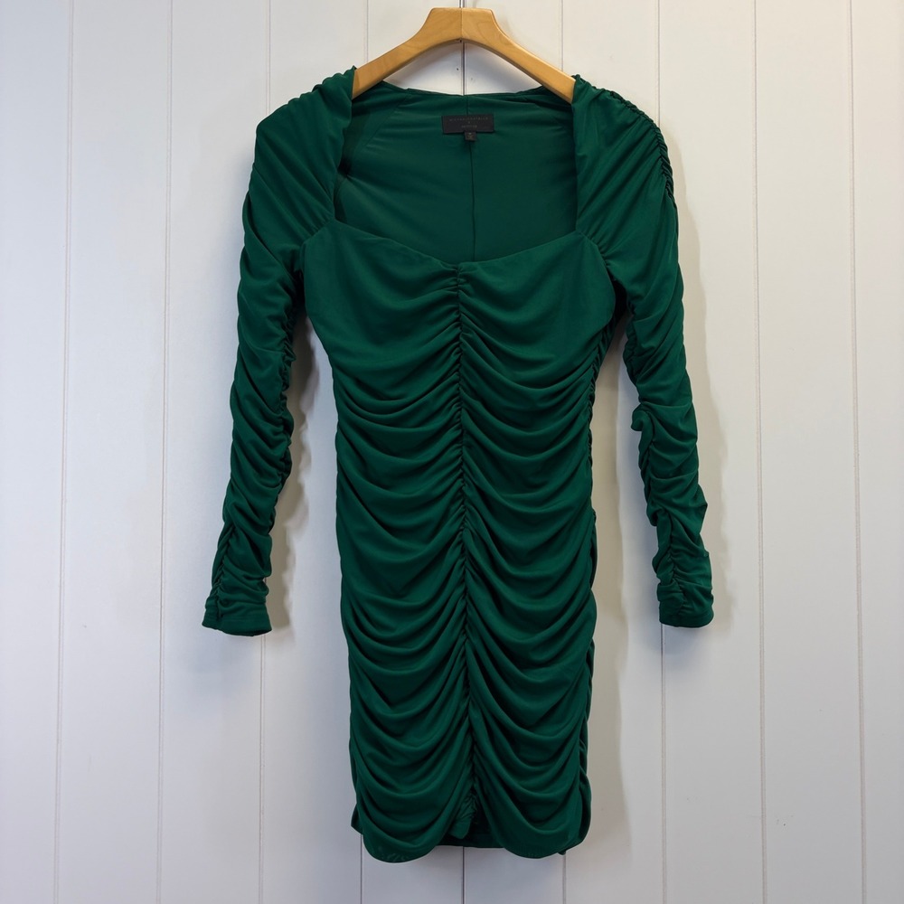 Michael Costello x REVOLVE Ruched Bodycon Mini Dress Women Size M Date Night